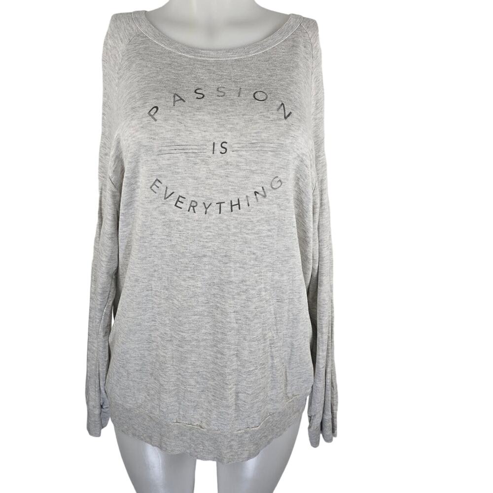 Good hYOUman Super Soft Heathered Gray Passion Is Everything Sweatshirt L